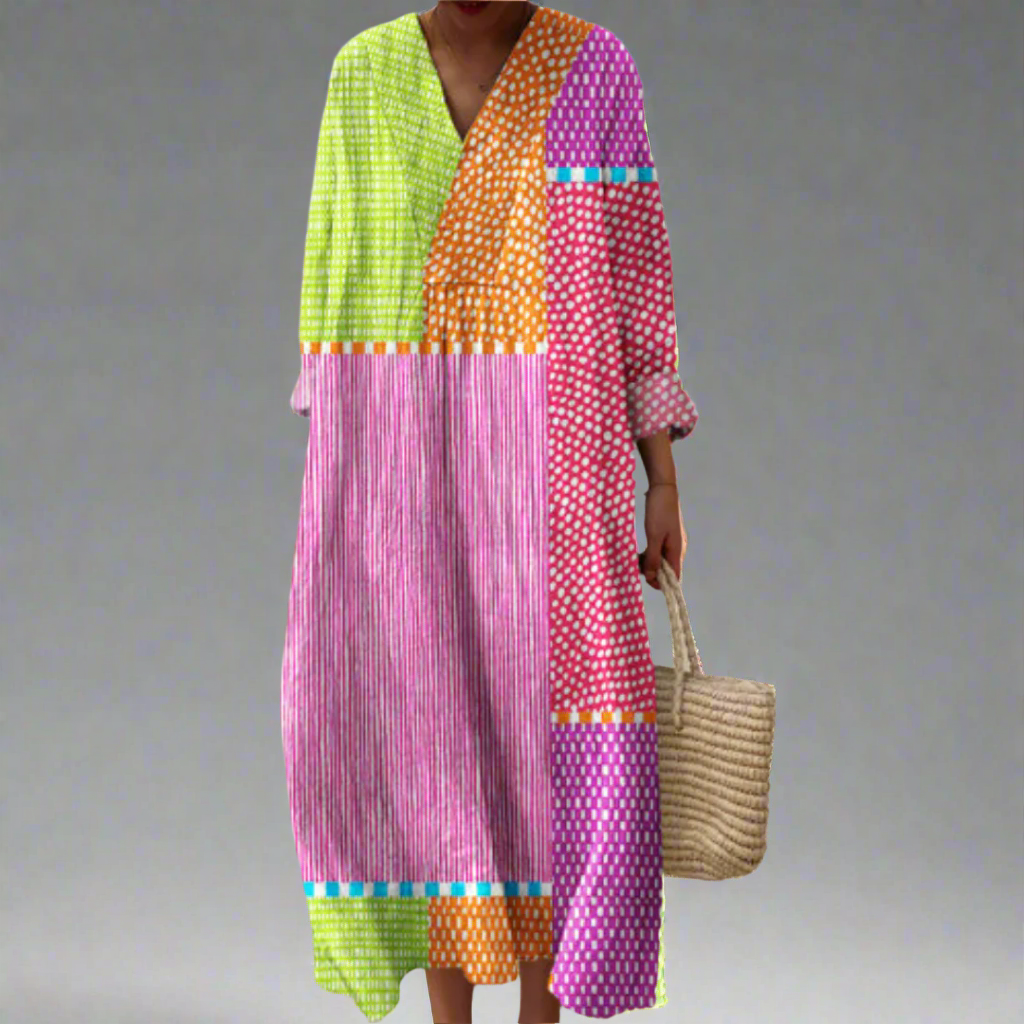 Women's Geometric Breezy Dress - Effortless Summer Style