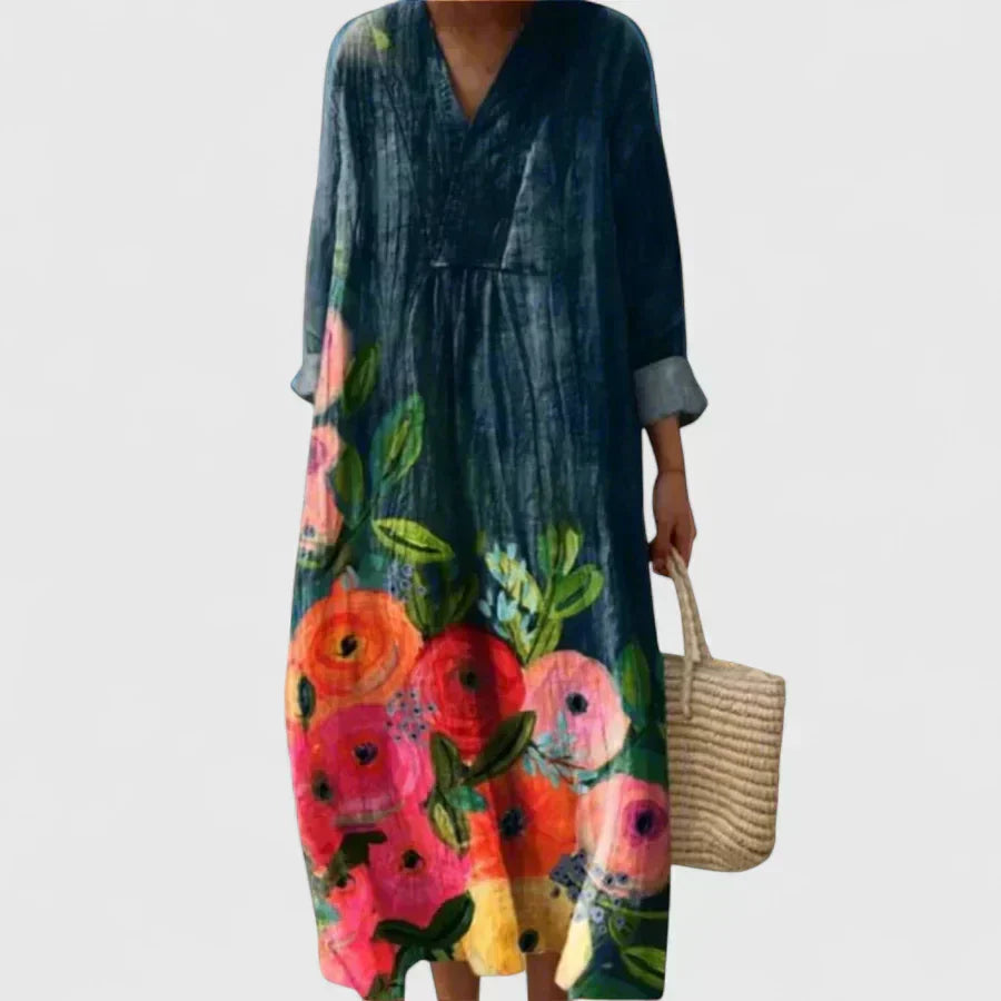 Women's Floral Elegant Maxi Dress - Effortless Everyday Style
