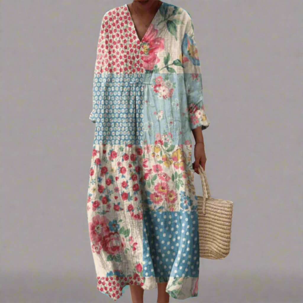 Women's Geometric Casual Dress - Effortless Summer Comfort