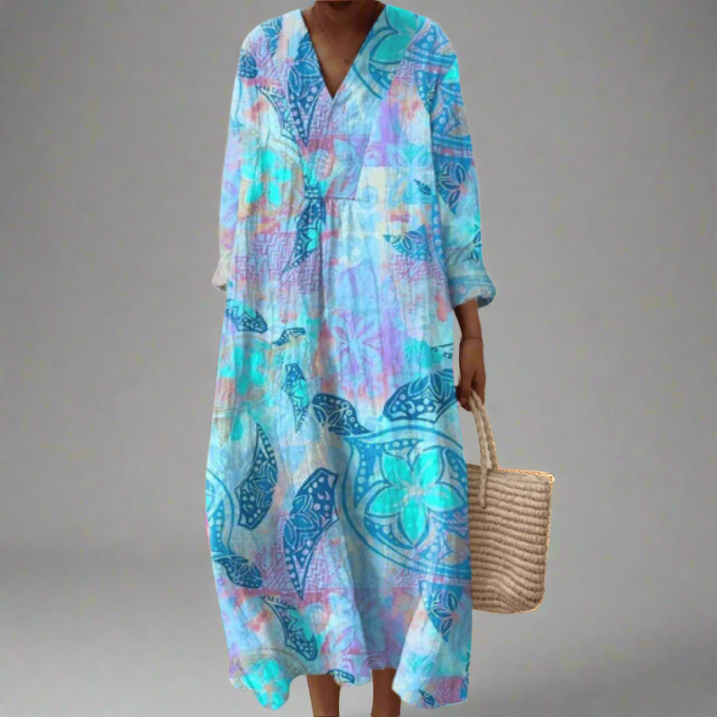 Women's Geometric Relaxed Dress - Effortless Summer Comfort