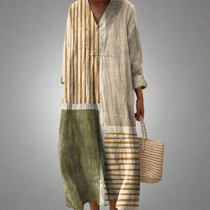 Women's Geometric Everyday Dress - Effortless Summer Comfort