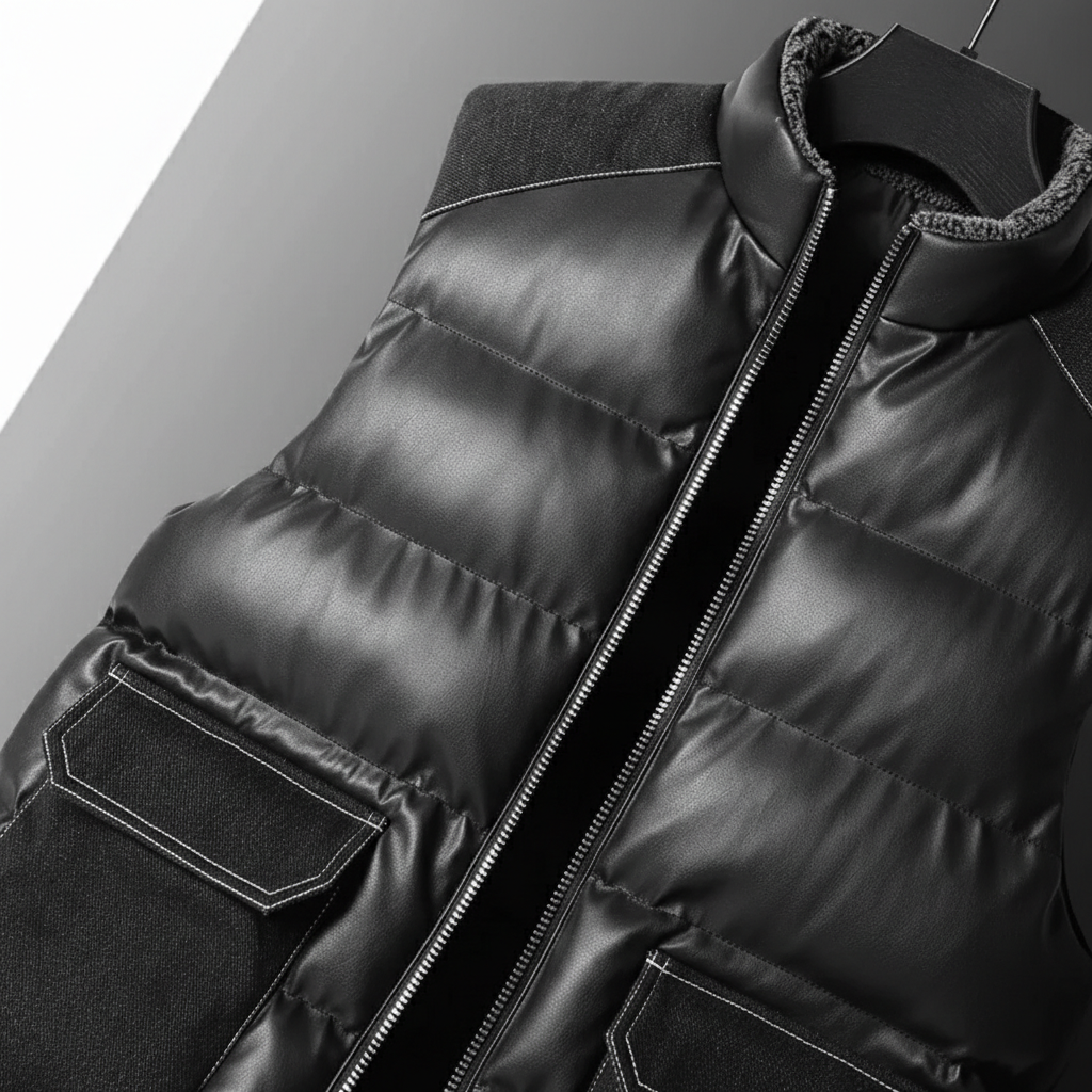 Men's Padded Gilet – Quilted Insulated Vest with Stand Collar