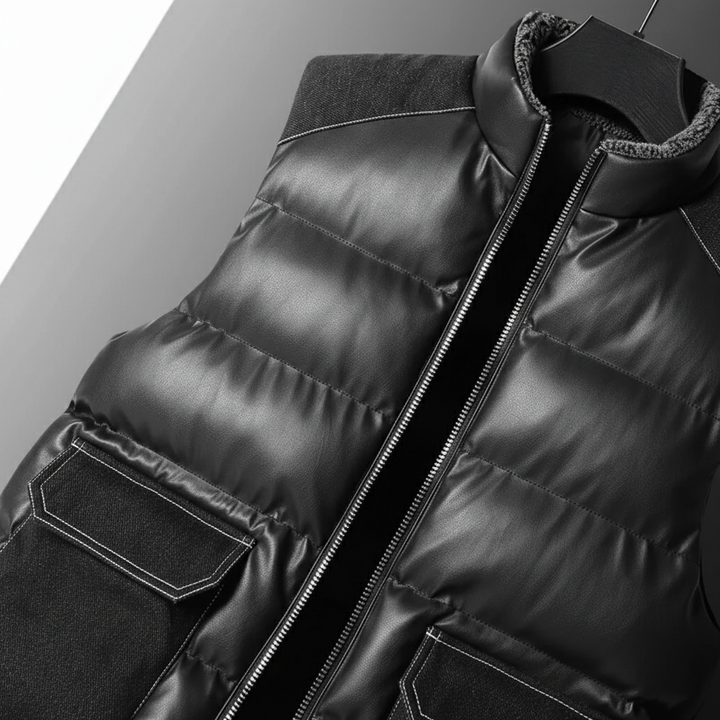 Men's Padded Gilet – Quilted Insulated Vest with Stand Collar