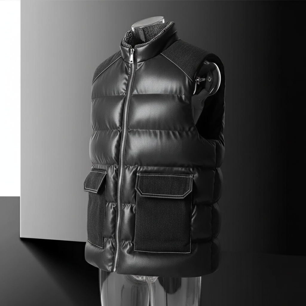 Men's Padded Gilet – Quilted Insulated Vest with Stand Collar