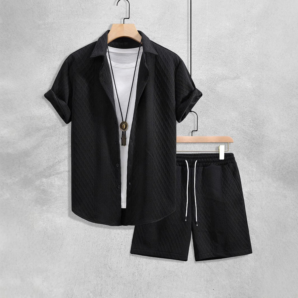 Men's Lightweight Casual Co-ord Set – Matching Shirt and Shorts