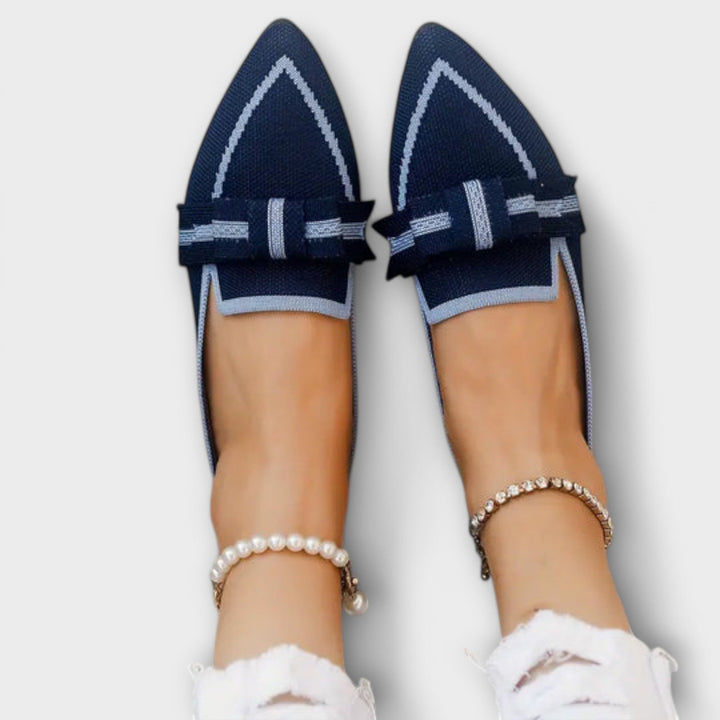 Women's Flat Shoes with Knot Design - Everyday Elegance