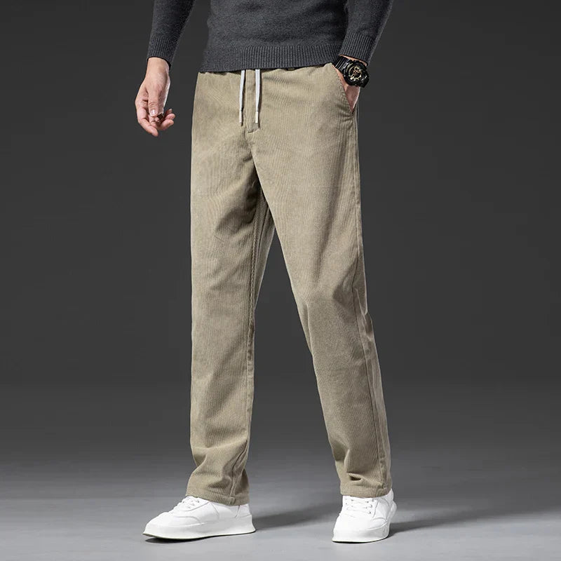 Men's Corduroy Trousers – Stretch Waist Smart Casual Cords