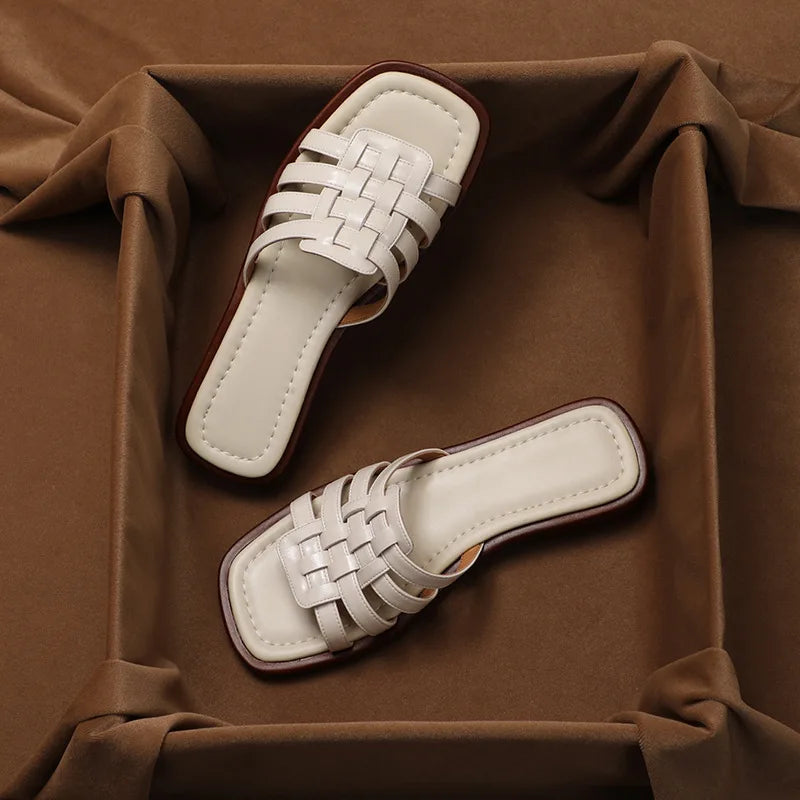 Women's Calabria Woven Leather Slippers - Everyday Elegance