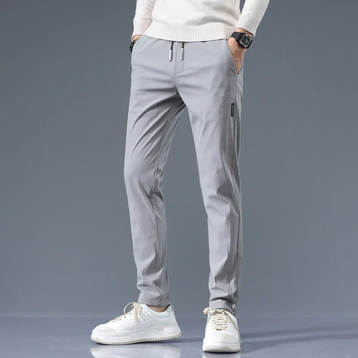 Men's Cotton Tailored Trousers – Straight-Leg Smart Casual