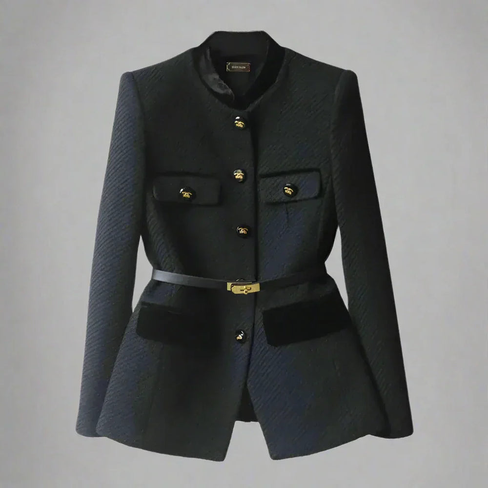Women's Wool Blend Tailored Jacket – Smart Mid-Length Layer