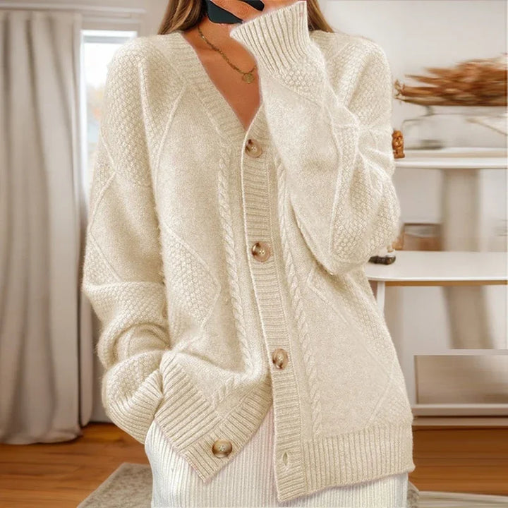 Women's Cozy Knit Button-Down Cardigan - Everyday Layering
