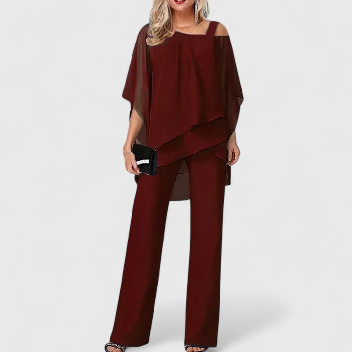 Women's Elegant Two-Piece Pant Set - Chic & Versatile