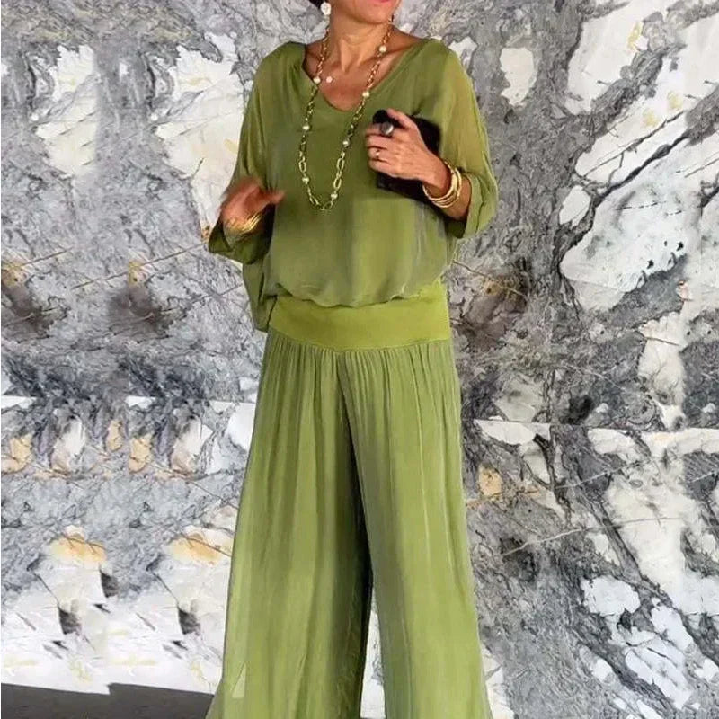 Women's Flowy Lounge Set – Relaxed Fit & Breathable