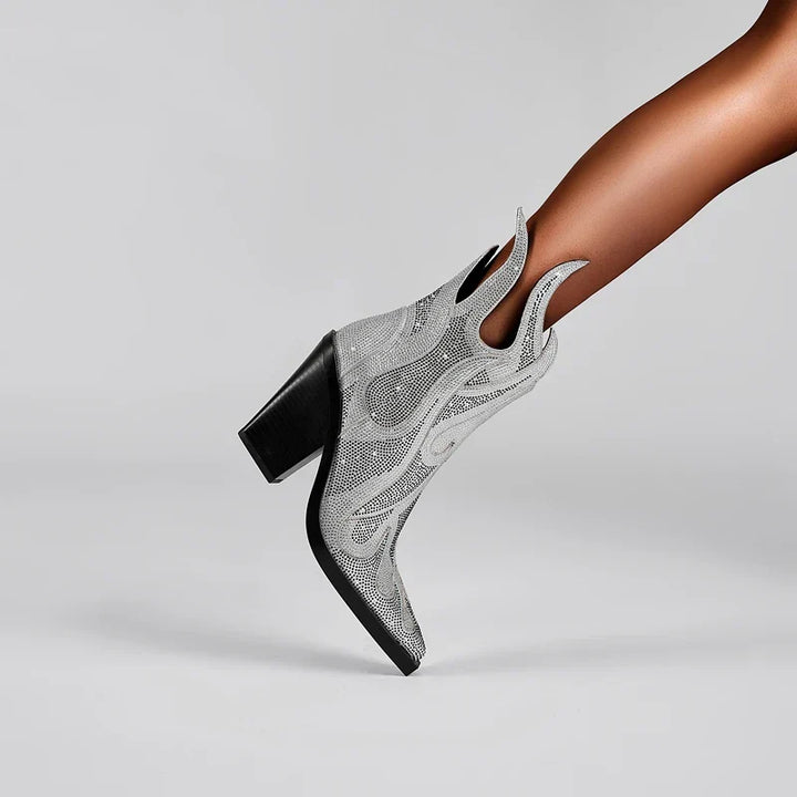 Women's Flame-Inspired Diva Boots - Command Every Step