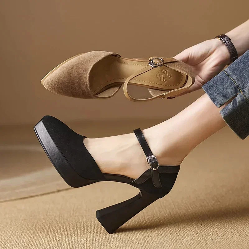 Women's Ankle-Strap Pumps - Elegant Everyday Heels