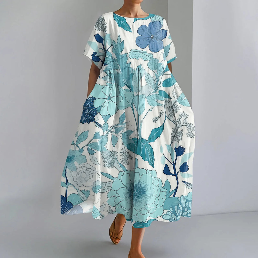 Women's Lightweight Floral Maxi Dress - Breezy Summer Style