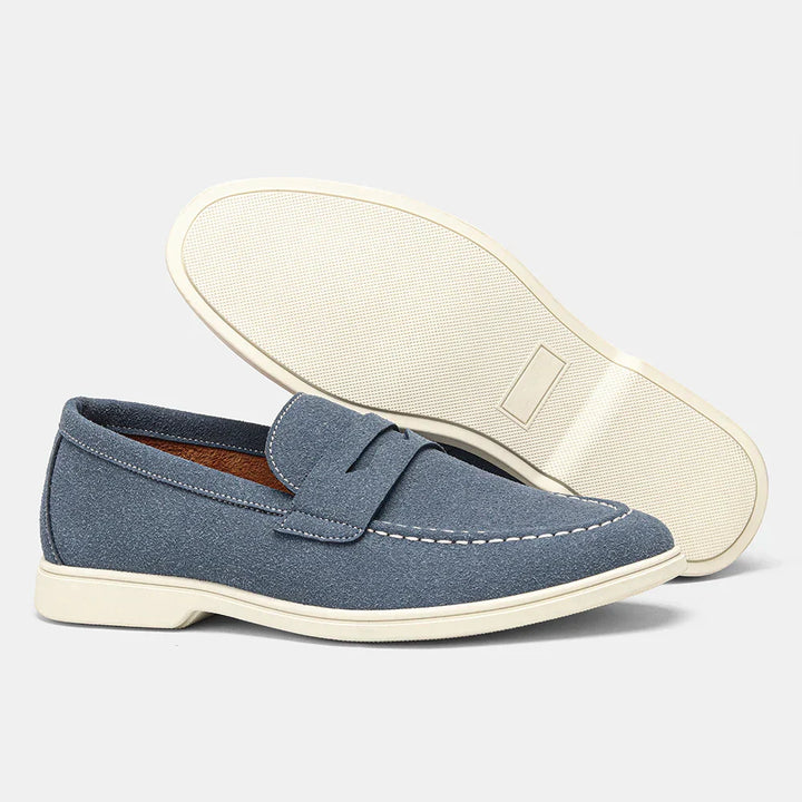 Men's Suede Slip-On Loafers – Soft Casual Driving Shoes