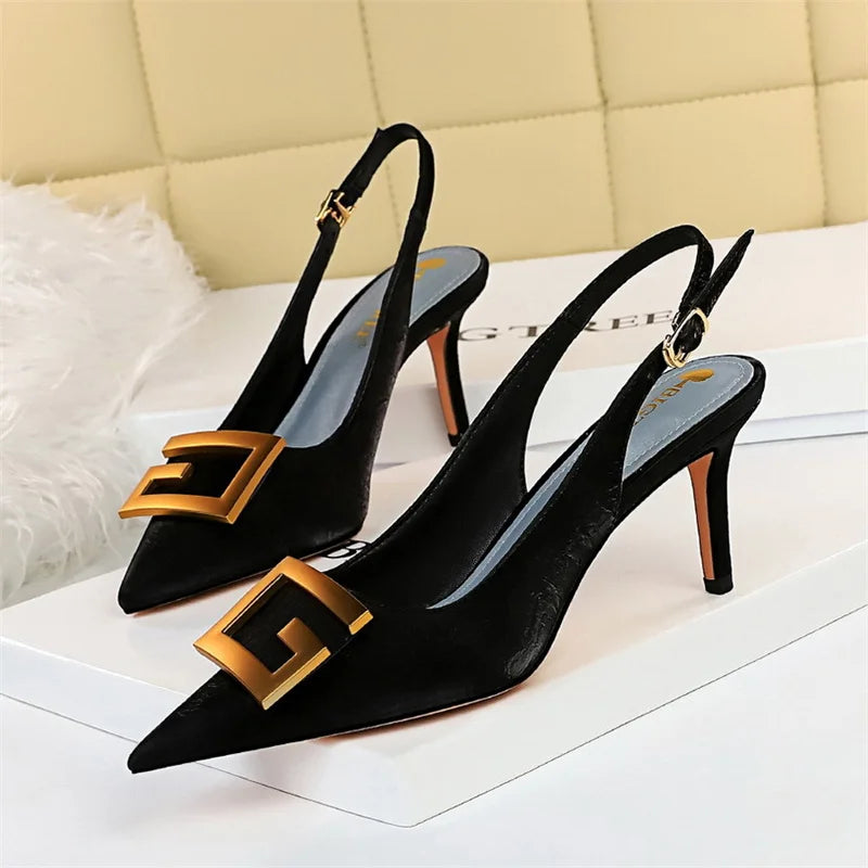 Women's Pointed Toe Slingback Pumps - Effortless Chic
