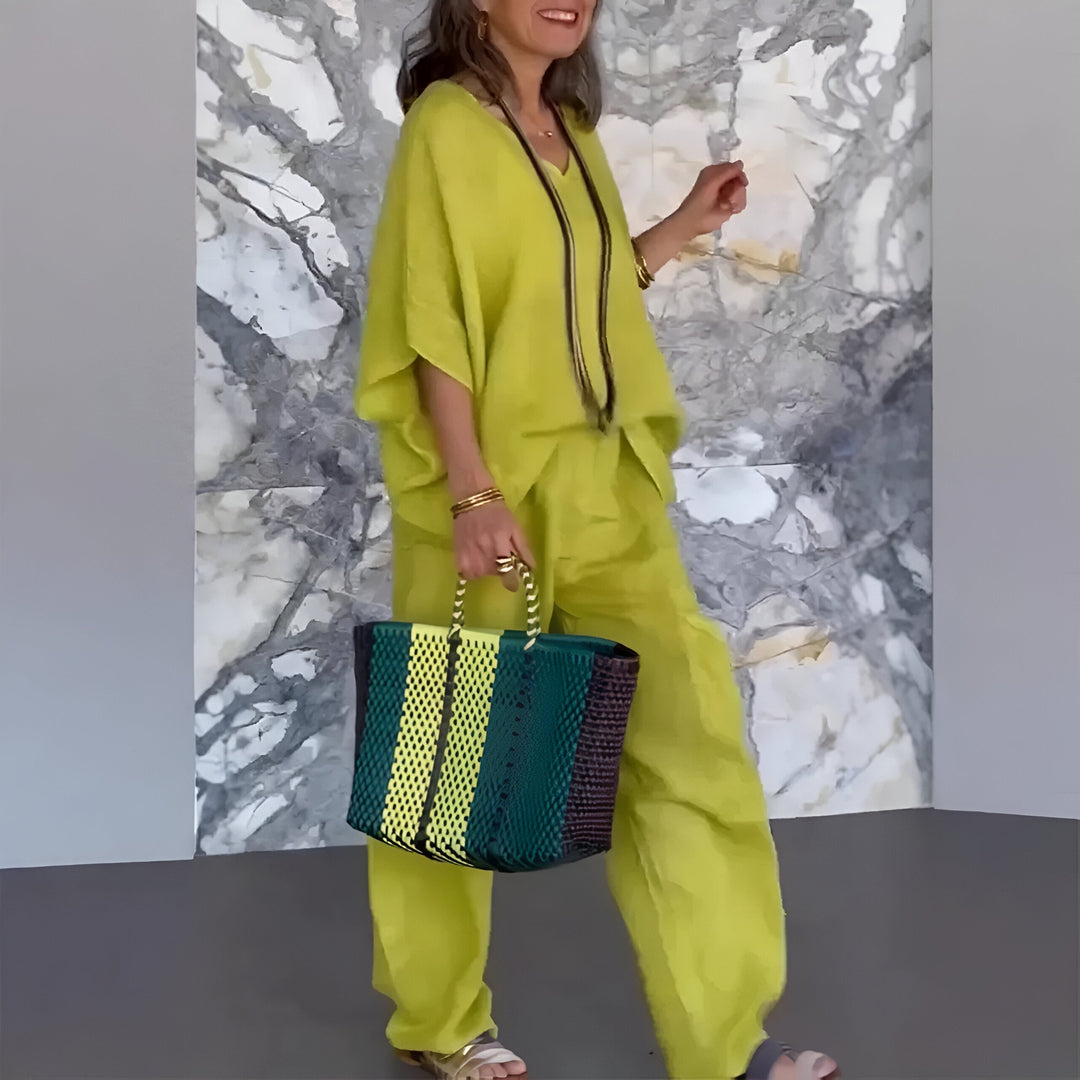 Women's Amalia Relaxed Two-Piece Set - Summer Glow