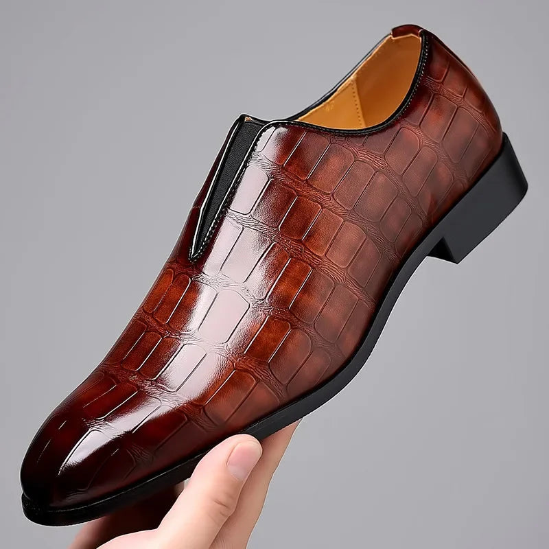Men's Leather Penny Loafers – Smart Casual Slip-On Shoes