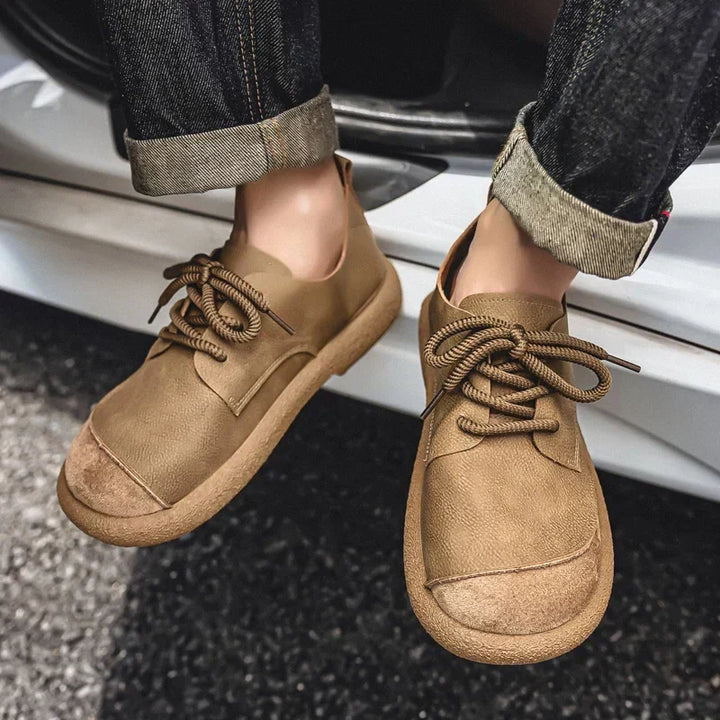 Men's Nomad Leather & Suede Sneakers – Lace-Up Trainers