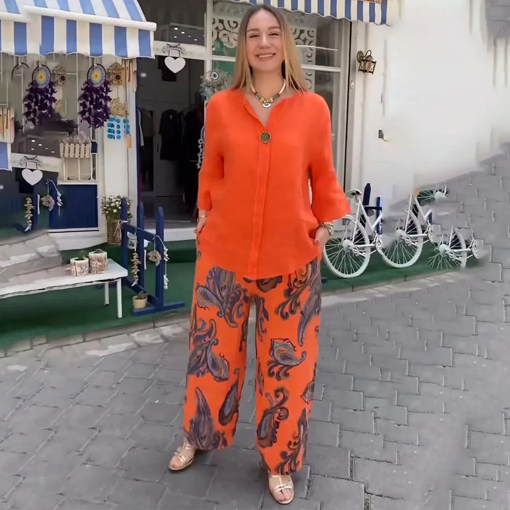 Women's Boho Two-Piece Set - Effortless Free-Spirited Style