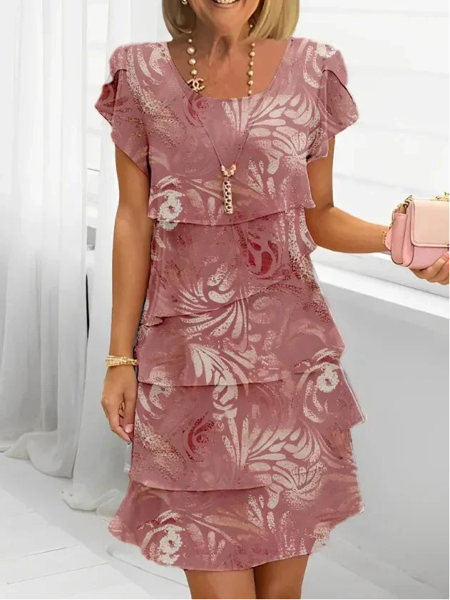 Women's Ruffle Midi Dress - Effortless Elegance for Every Occasion