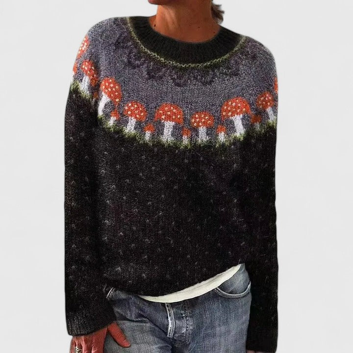 Women's Nordic Knit Sweater - Warm, Playful Winter Style