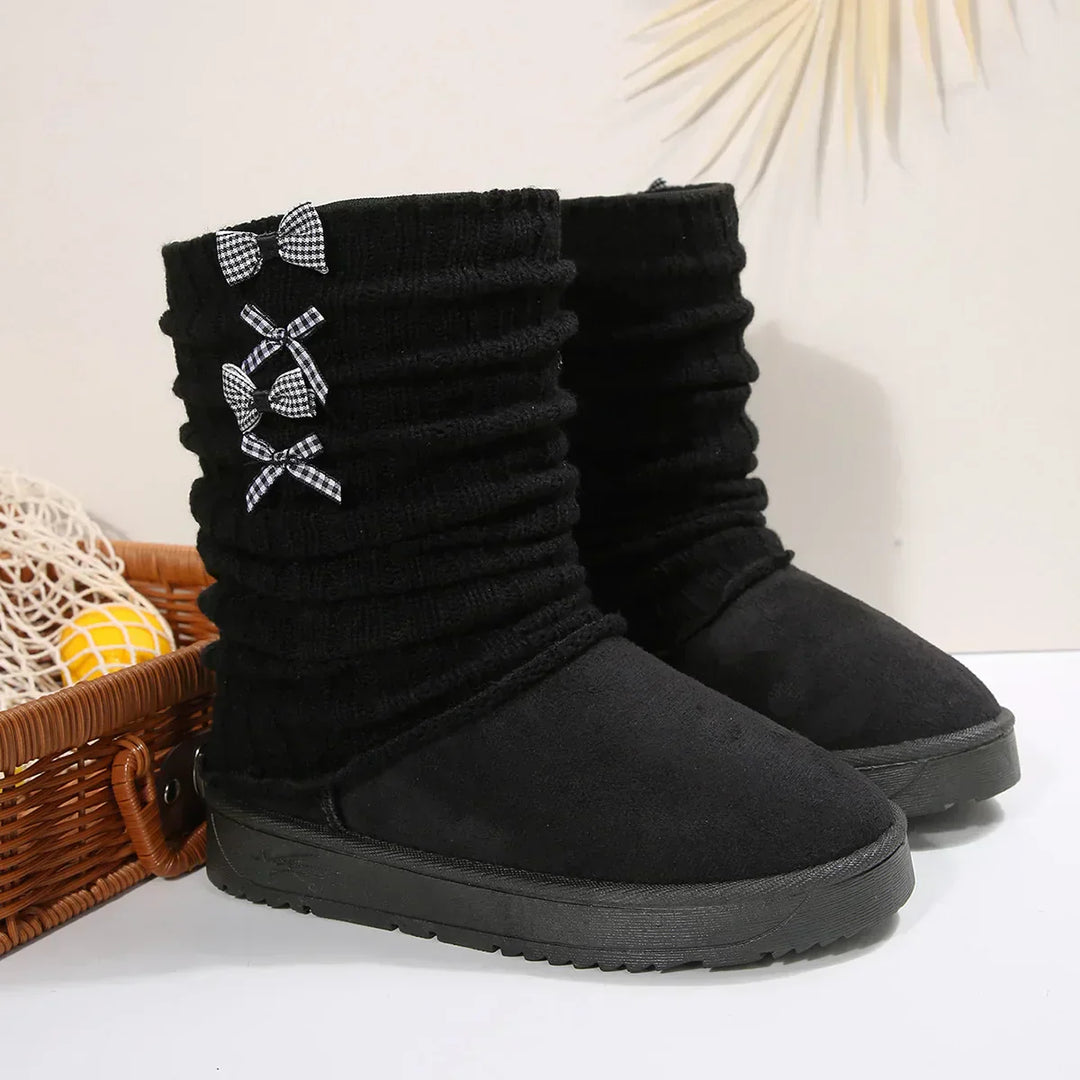 Women's Hana Bliss Plush Winter Boots - Cozy Bow Detail