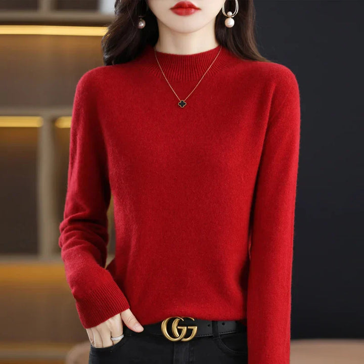 Women's Merino Wool Cashmere Blend Sweater - Soft & Warm