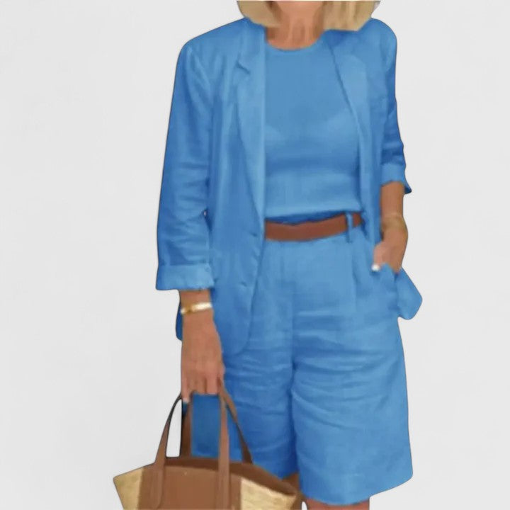 Women's Elegant Two-Piece Suit Set - Perfect for Summer Occasions