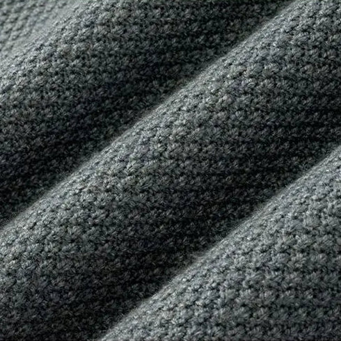 Men's Jacquard Knit Jumper – Textured Mock Neck Sweater