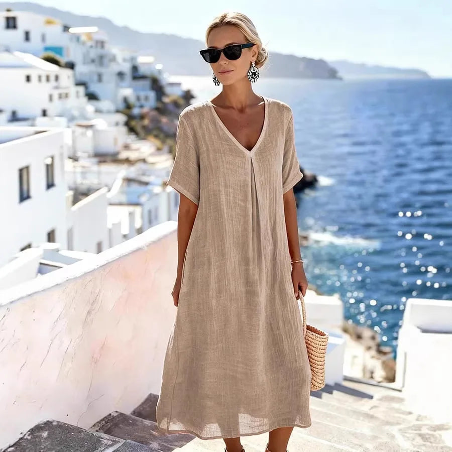 Women's Relaxed Flowing Maxi Dress - Summer Essential