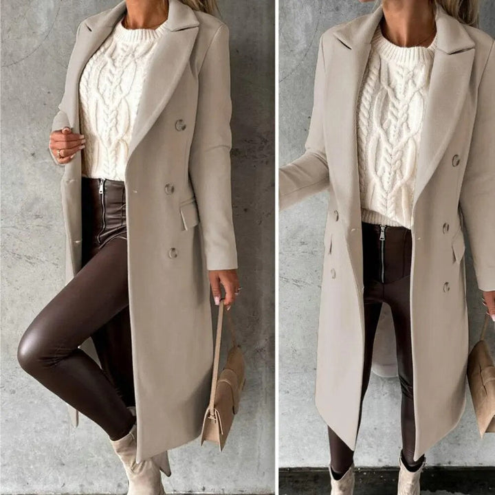 Women's Reversible Long Winter Coat - Two Looks, One Coat