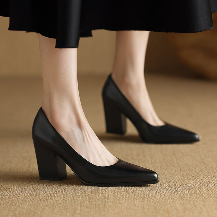 Women's Verona Pointed Toe Block Heel Pumps - Everyday Elegance