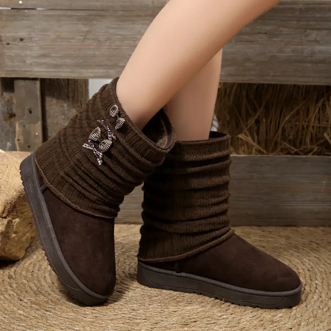 Women's Hana Bliss Plush Winter Boots - Cozy Bow Detail