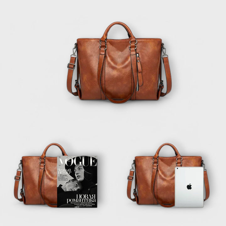 Women's Large Leather Bag - Spacious Everyday Tote