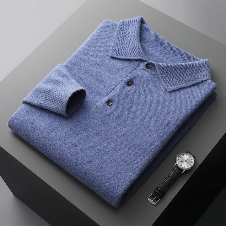 Men's Merino Wool Polo Shirt – Breathable Smart-Casual Top