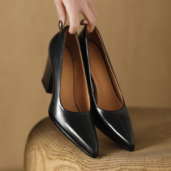 Women's Verona Pointed Toe Block Heel Pumps - Everyday Elegance