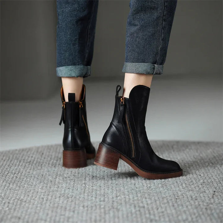 Women's Klara Leather Ankle Boots - Everyday Elegance