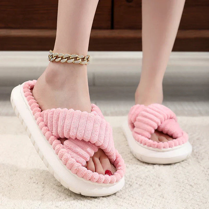 Women's Lush Mellowz Linen Slippers - Soft & Supportive