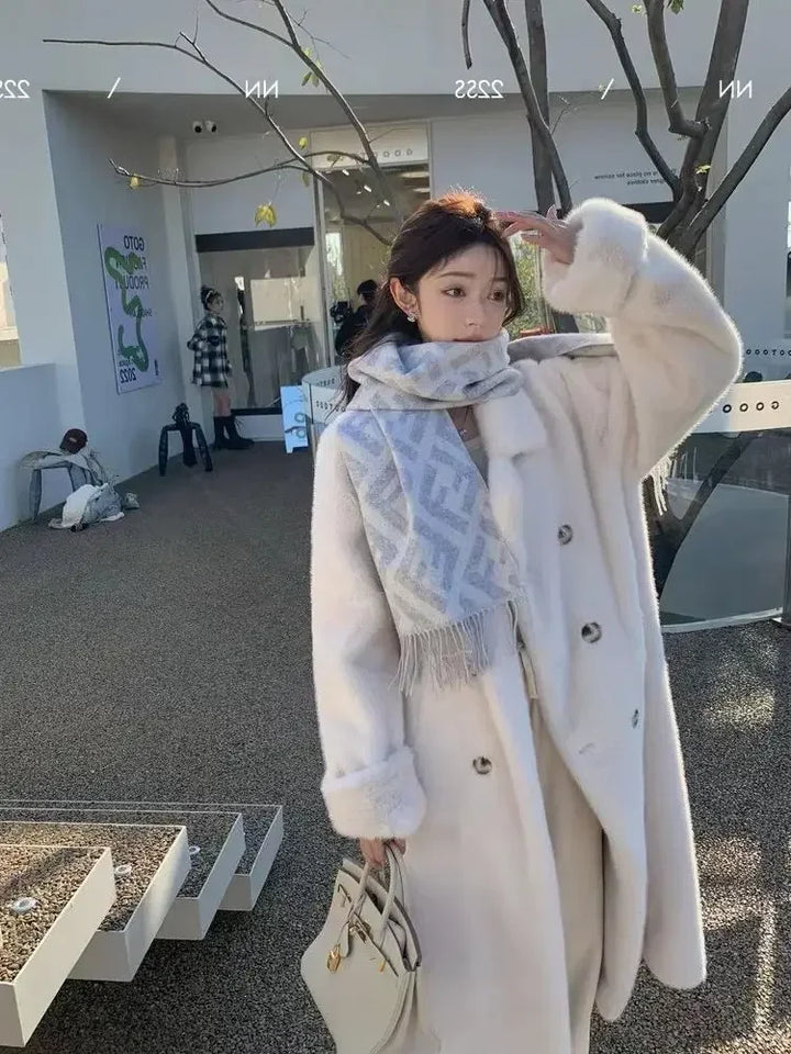 Women's Irene Double-Breasted Coat - Cozy Winter Essential