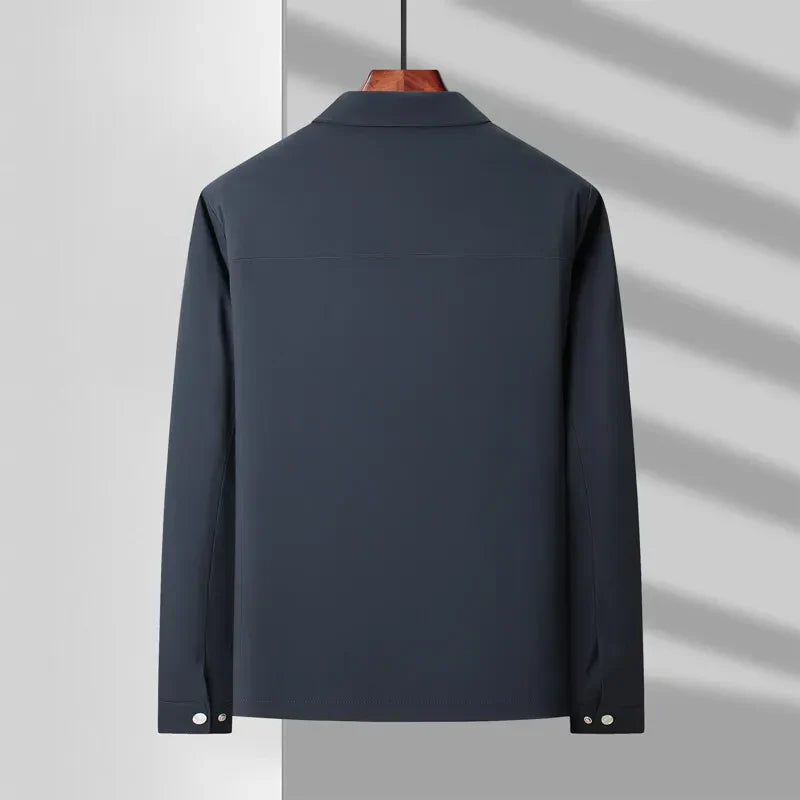 Men's Canvas Zip Jacket – Tailored Structured Casual Coat