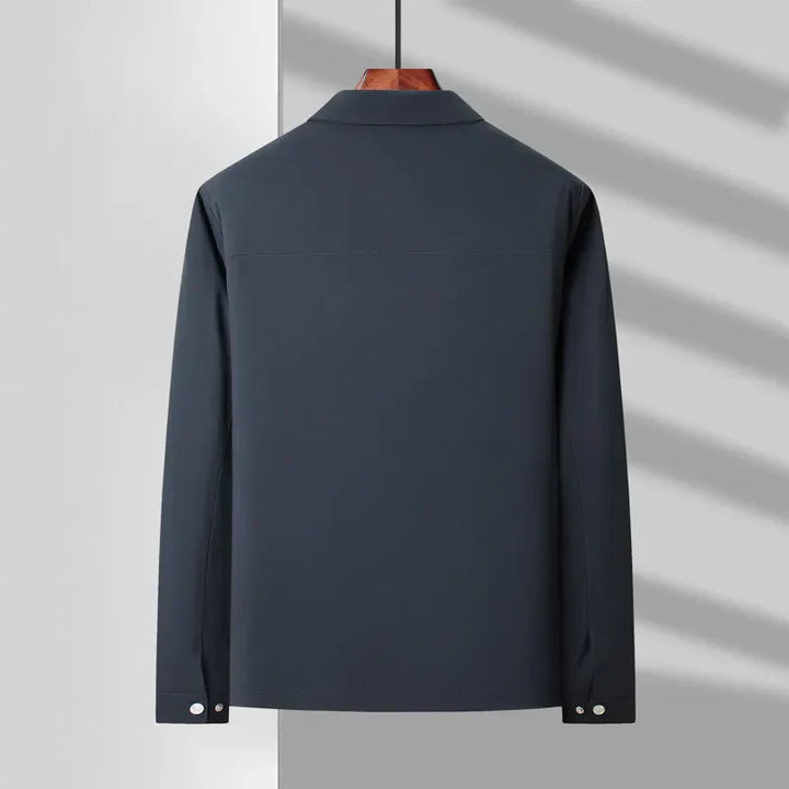 Men's Canvas Zip Jacket – Tailored Structured Casual Coat