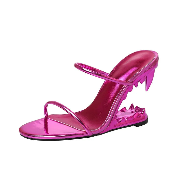 Women's Tiger Heel Slingbacks - Bold Evening Statement