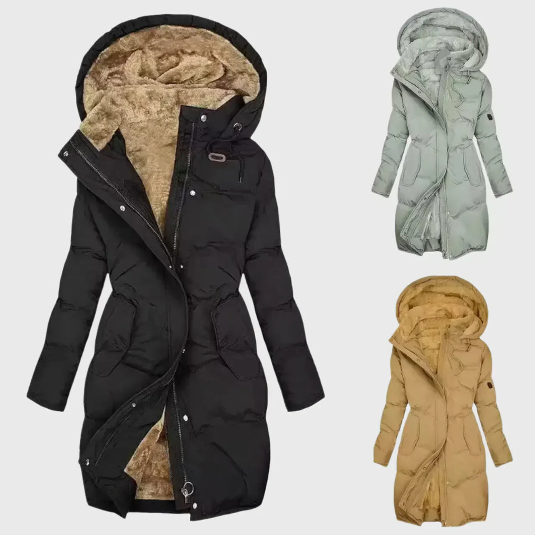 Women's Longline Puffer Coat - Cozy Winter Essential