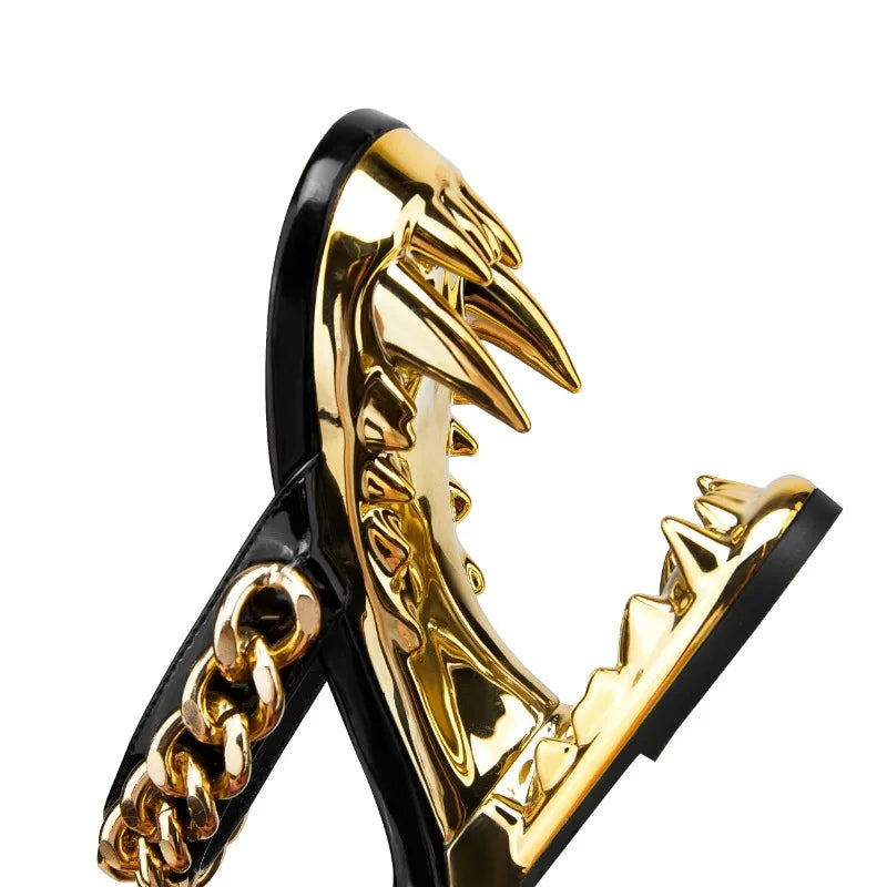Women's Tiger Heel Slingbacks - Bold Evening Statement