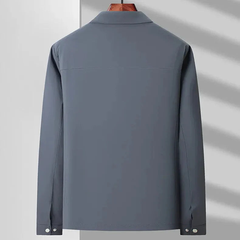 Men's Canvas Zip Jacket – Tailored Structured Casual Coat