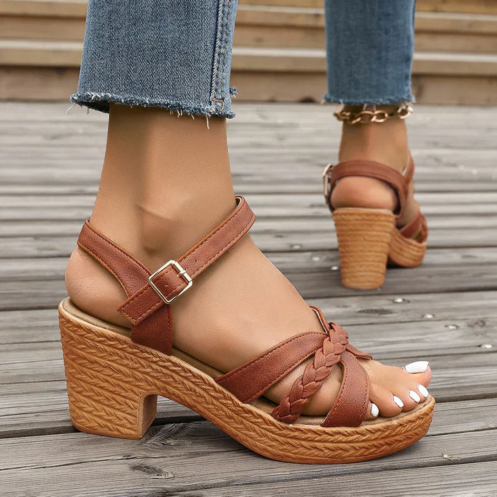 Women's Braided Platform Sandals - Effortless Summer Style