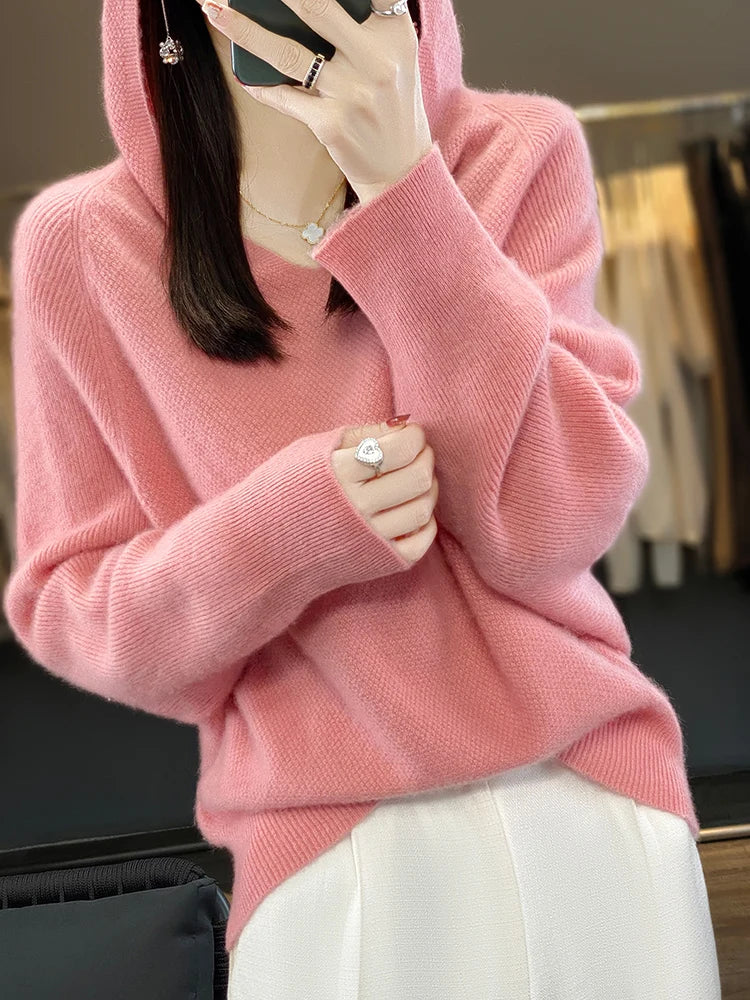 Women's Soft Hooded Sweater - Cozy Layer for Everyday